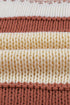 V-Neck Knitted Lantern Sleeve Pullover Sweater